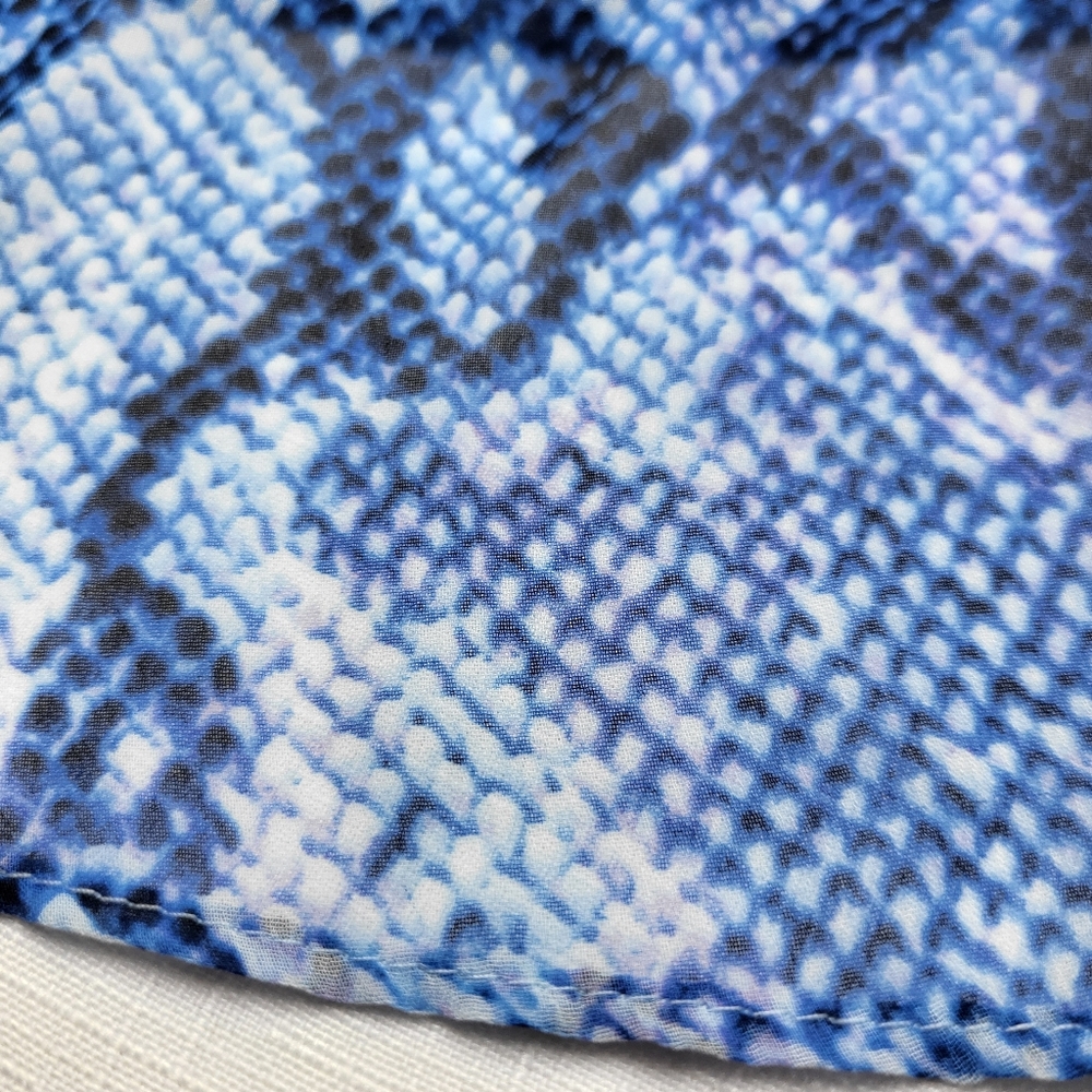 Jaclyn Smith SKIRT Womens Plus Size XXL Blue Snakeskin Design Chiffon Midi NWT - Picture 12 of 15